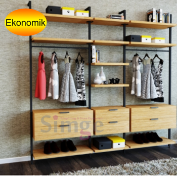 Front Wall Aluminum Shelving System 04