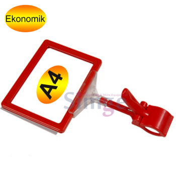 Latch Price Tag, A4 Plastic Price Tag with Frame