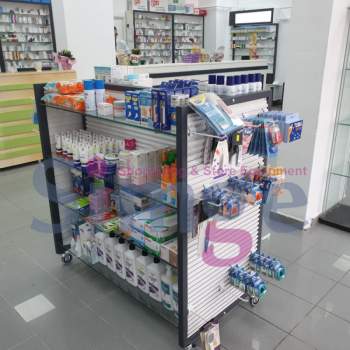 Pharmach H Type Retail Display Gondola Rack