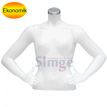 Plastic Female Sleeved Bust Mannequin